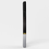 シルバーとブラックのポリッシュ仕上げメタリックテクスチャ Case-Mate iPhoneケース (裏面/右)