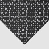 シルバーとブラックの円のアールデコパターン 薄葉紙 (詳細)