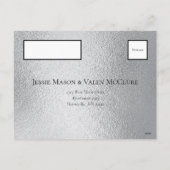 シルバーとブラックの旋回ゴシック結婚ズ シーズンポストカード (裏面)