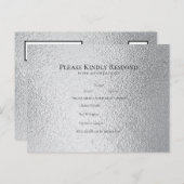 シルバーとブラックの旋回ゴシック結婚ズ シーズンポストカード (正面/裏面)