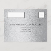 シルバーとブラックの旋回ゴシック結婚ズ シーズンポストカード (裏面)