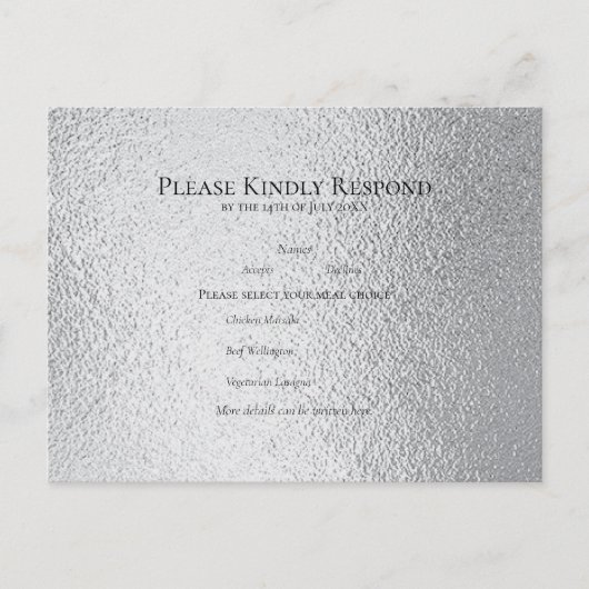 シルバーとブラックの旋回ゴシック結婚ズ シーズンポストカード (正面)