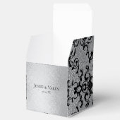 シルバーとブラックの旋回ゴシック結婚ズ フェイバーボックス (オープン)