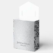 シルバーとブラックの旋回ゴシック結婚ズ フェイバーボックス (オープン)