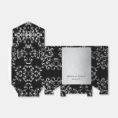 シルバーとブラックの旋回ゴシック結婚ズ フェイバーボックス (折り畳みなし)