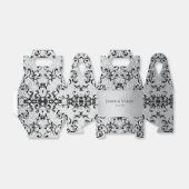 シルバーとブラックの旋回ゴシック結婚ズ フェイバーボックス (折り畳みなし)