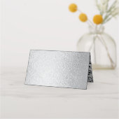 シルバーとブラックの旋回ゴシック結婚ズ プレイスカード (裏面)