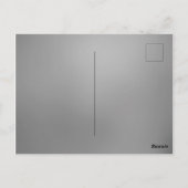 シルバーとブラックの日付を保存 ポストカード (裏面)