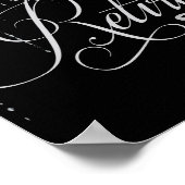 シルバーとブラックの退職パーティーポスター ポスター (角)