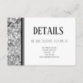 シルバーとブラックシンプル文字結婚ズ エンクロージャーカード (正面)