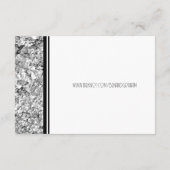 シルバーとブラックシンプル文字結婚ズ エンクロージャーカード (裏面)