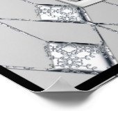 シルバーとブラック・アート・デコ ポスター (角)