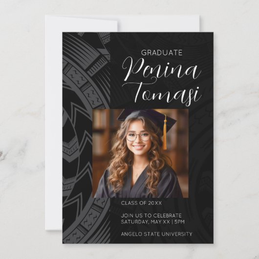 シルバーとブラック 招待状 (正面)