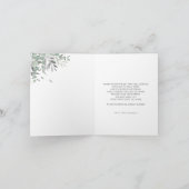 シルバーとブルーのバルーンベビーシャワーありがとう サンキューカード (内部)