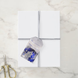 シルバーとブルーのメリークリスマスギフトタグ ギフトタグ