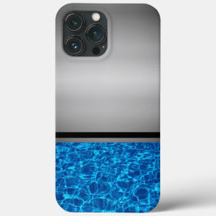 シルバーとブルーの水ケース – メイトiPhoneケース iPhone 13 Pro Maxケース