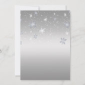 シルバーとブルーの雪の結晶 クリスマスパーティー | 招待状 (裏面)