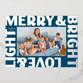 シルバーとブルーメリーと明るい愛と光 箔シーズンカード