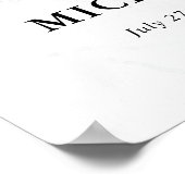 シルバーとベビーブルーバタフライウェルカム結婚ズ ポスター (角)