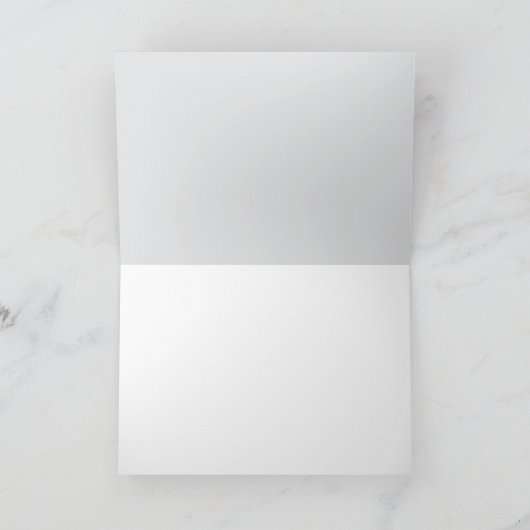 「シルバーとベージュの無地の感謝カード」 サンキューカード (内部)