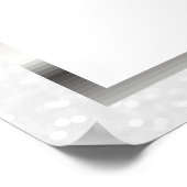 シルバーとホワイトのグリッター – シーティングチャート ポスター (角)