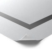 シルバーとホワイトのサテン – シーティングチャート ポスター (角)