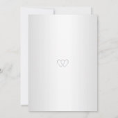 シルバーとホワイトのフラワーの結婚式 招待状 (裏面)