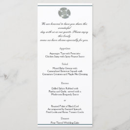 シルバーとホワイトのメニューに結婚セルティッククロス メニュー