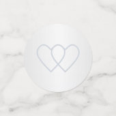 シルバーとホワイトパーソナライズされたのテー結婚ブル紙吹雪 コンフェッティ (スモール正面)