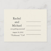 シルバーとホワイト日付を保存 案内ポストカード (裏面)