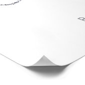 シルバーとホワイト結婚のハッシュタグ記号 ポスター (角)