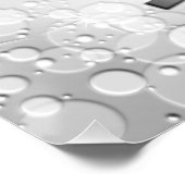 シルバーとレッドのメリークリスマスオーナメント ポスター (コーナー)