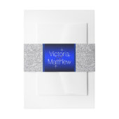 シルバーと王室のブルー結婚ズ 招待状ベリーバンド (正面例)