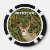 シルバーと迷彩柄ディアー狩りモノグラムスタンカスタムグ ポーカーチップ (裏面)