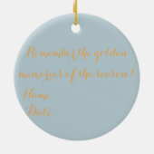 シルバーと金ゴールドのクリスマスオーナメント セラミックオーナメント (裏面)
