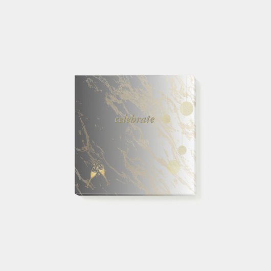 シルバーと金ゴールドのポストイット・ノート ポストイット (正面)