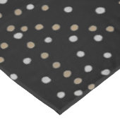 シルバーと金ゴールドの水玉模様 テーブルクロス (アングル)