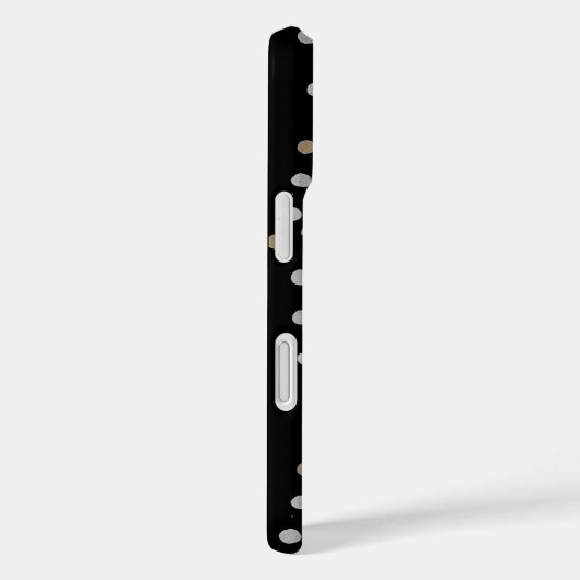 シルバーと金ゴールドの水玉模様 Case-Mate iPhoneケース (裏面 / 右)