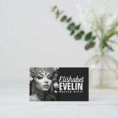 シルバーと金ゴールドエレガンス:輝きのポートレート7 名刺 (スタンド正面)