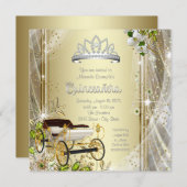 シルバーと金ゴールドキンセアニェラ 招待状 (正面/裏面)