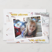 シルバーと金ゴールドクリスマススターフォトホリデー シーズンカード (正面)