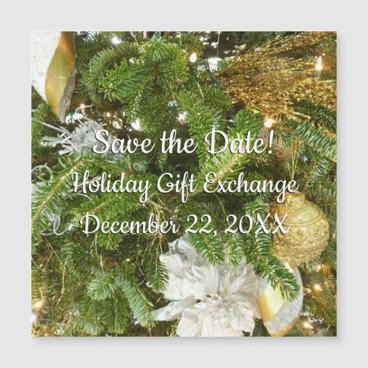 シルバーと金ゴールドクリスマスツリーIホリデー (正面)