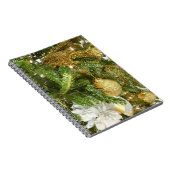 シルバーと金ゴールドクリスマスツリーIホリデー ノートブック (右側)