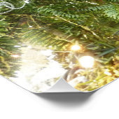 シルバーと金ゴールドクリスマスツリーIホリデー フォトプリント (角)