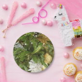 シルバーと金ゴールドクリスマスツリーIホリデー ペーパープレート (パーティー)