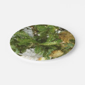 シルバーと金ゴールドクリスマスツリーIホリデー ペーパープレート (アングル)