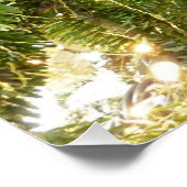 シルバーと金ゴールドクリスマスツリーIホリデー ポスター (コーナー)