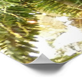 シルバーと金ゴールドクリスマスツリーIホリデー ポスター (角)