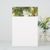 シルバーと金ゴールドクリスマスツリーIホリデー 便箋 (スタンド正面)