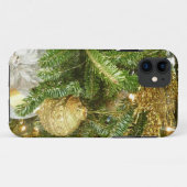 シルバーと金ゴールドクリスマスツリーIホリデー Case-Mate iPhoneケース (裏面(横))